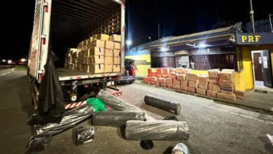 Fardos de maconha são achados em caminhão paraguaio na RMC