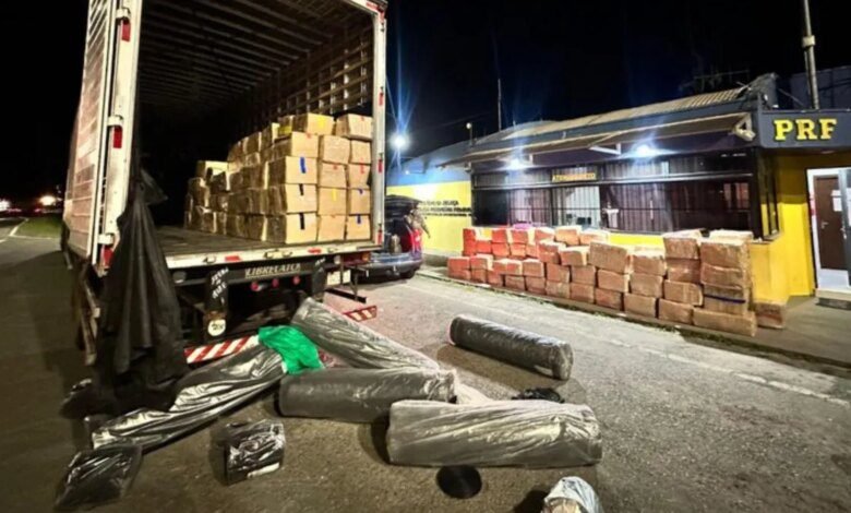 Fardos de maconha são achados em caminhão paraguaio na RMC