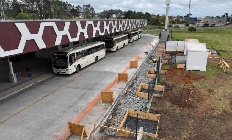 começam obras da garagem no Terminal de Piraquara