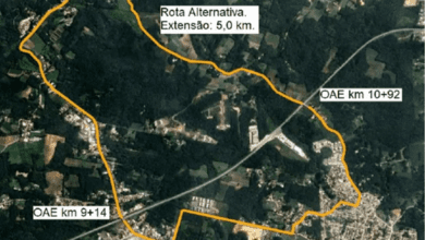 Obras no Contorno Norte causam interdições na Grande Curitiba