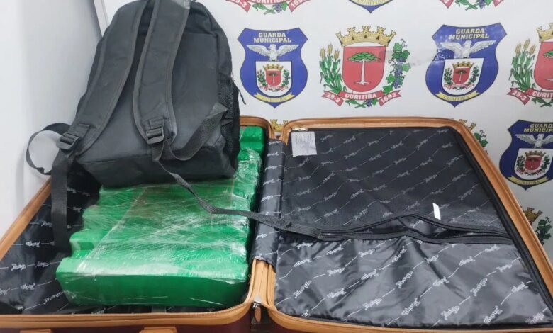 37 kg de maconha em mala na Rodoferroviária de Curitiba