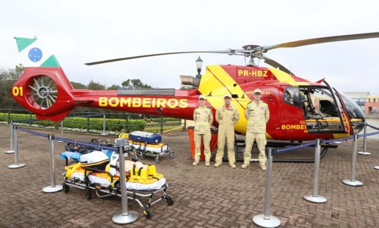 Helibalde e massageador cardíaco: novo helicóptero dos Bombeiros acelera atendimentos - O Paraná