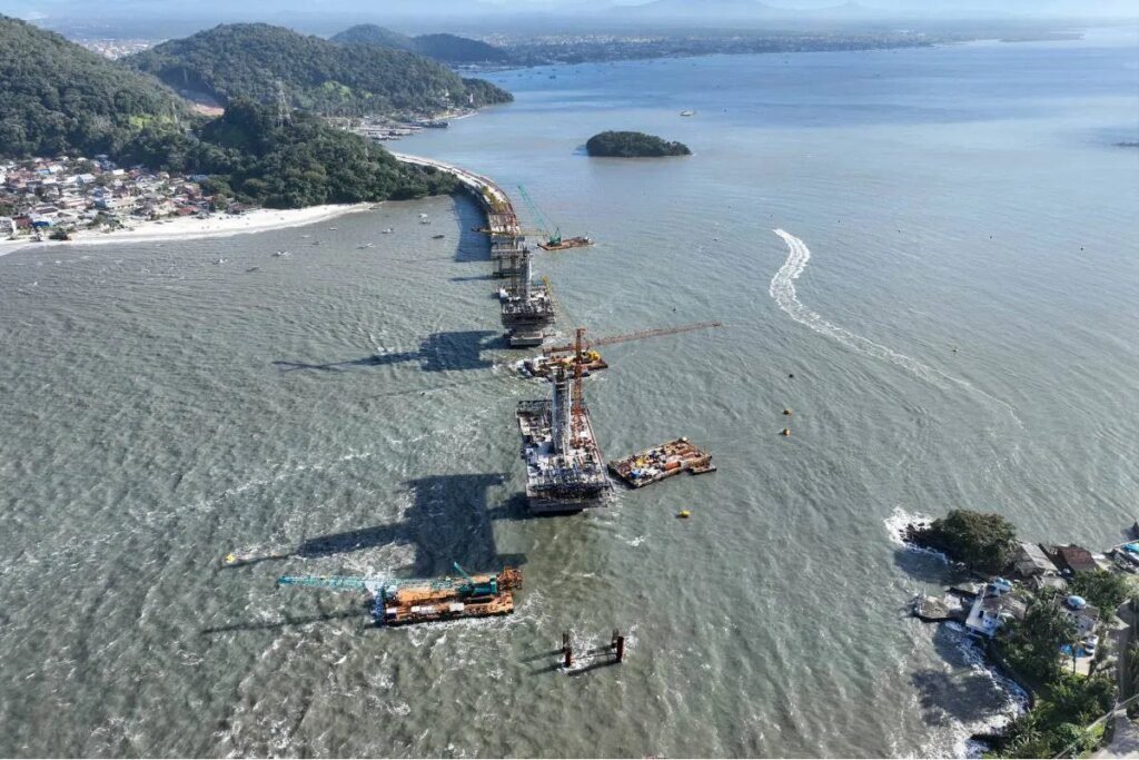 Ponte de Guaratuba atinge 73% de conclusão