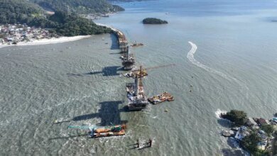 Ponte de Guaratuba atinge 73% de conclusão