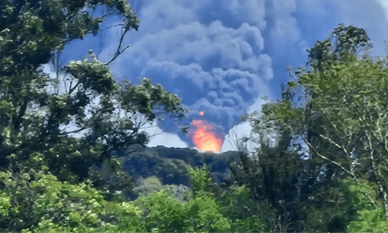 Fogo forte e fumaça escura assustam moradores de cidade na RMC
