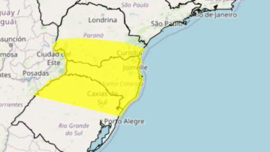 Inmet emite alerta amarelo de tempestade no Paraná; veja cidades