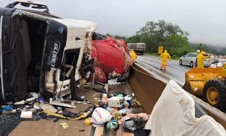 Tragédia na BR-163! Motorista morre após caminhão tombar na região de Lindoeste - O Paraná