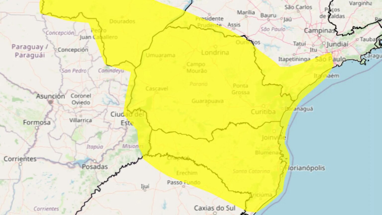 Paraná tem alerta de chuvas intensas nesta semana Paraná enfrenta risco de chuvas fortes