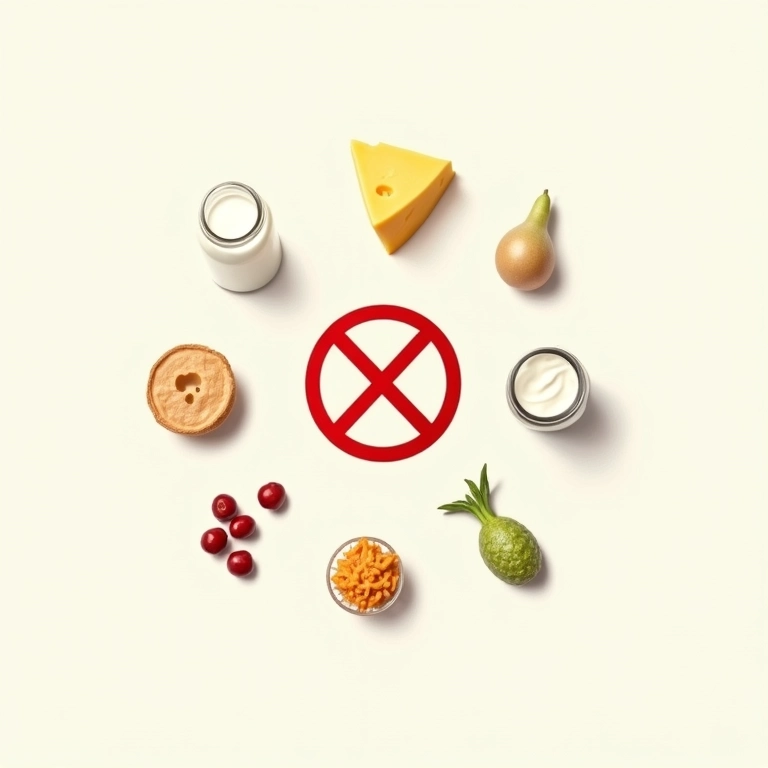 Alimentos com lactose (leite, queijo, iogurte) proibidos para quem tem intolerância à lactose.