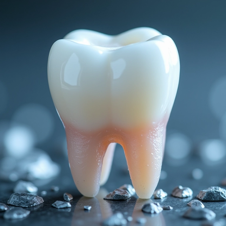 Amálgama: durabilidade e resistência em close-up.