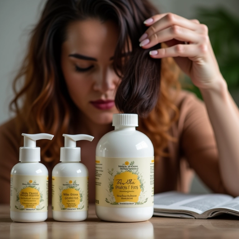 Aplicação da Plástica dos Fios com destaque para os ingredientes e a composição do produto.