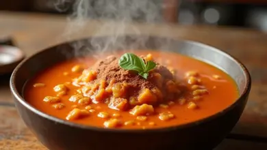 Canjica cremosa em uma tigela, pronta para ser saboreada.