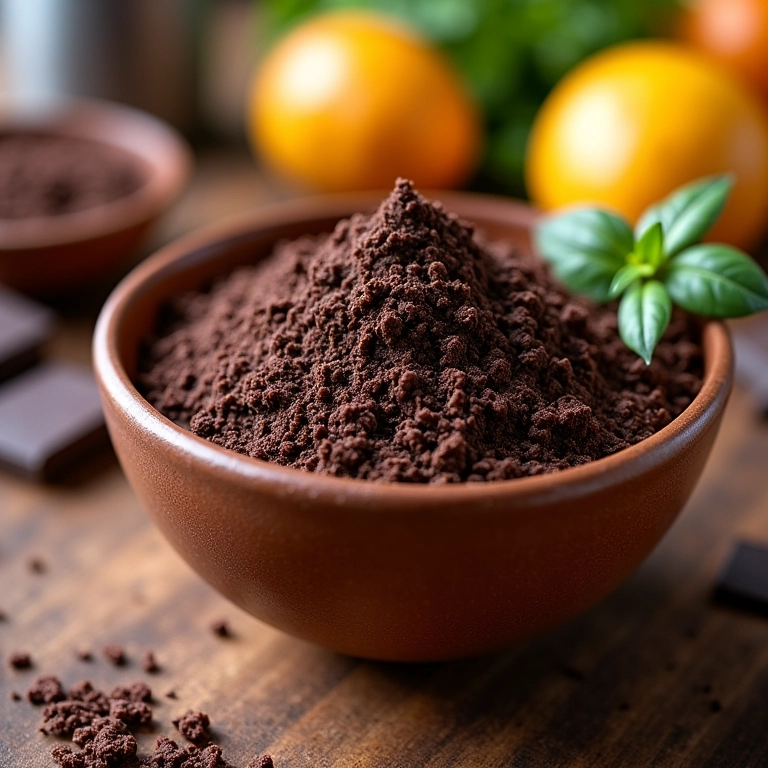 Canjica de chocolate cremosa com raspas de chocolate.