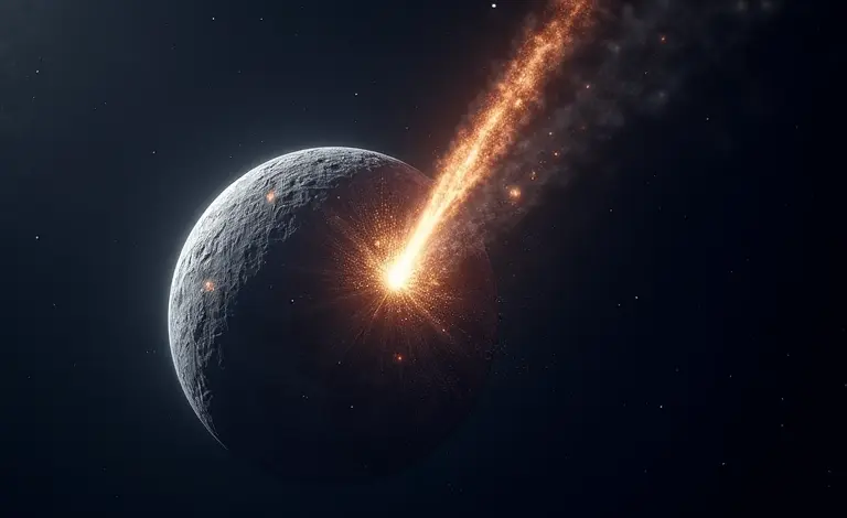 Comparação lado a lado de um cometa e um asteroide, mostrando diferenças de tamanho e composição.