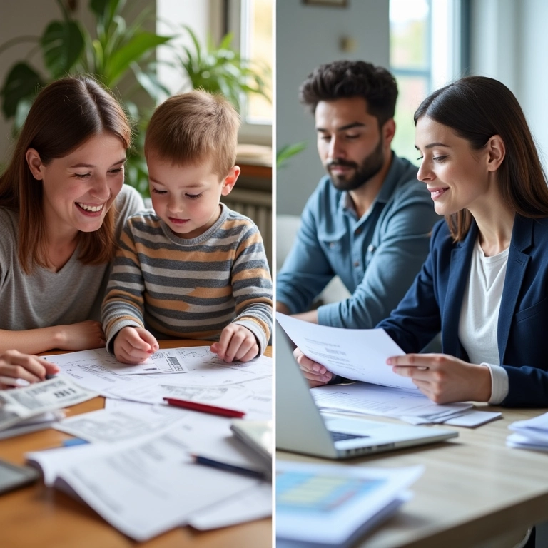 Comparativo: orçamento familiar vs. empresarial.
