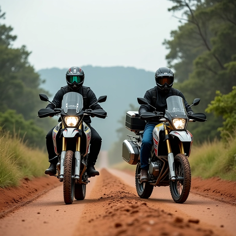 Qual A Diferença Da Xre Rally E Adventure? Comparativo visual das motos XRE 300 Rally e Adventure em estrada brasileira.