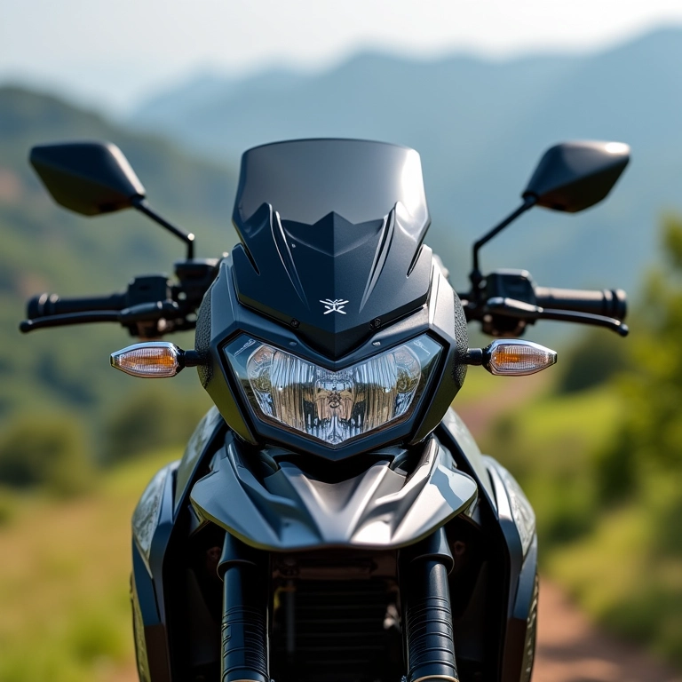 Detalhe do design e acabamento da XRE 300 Adventure.