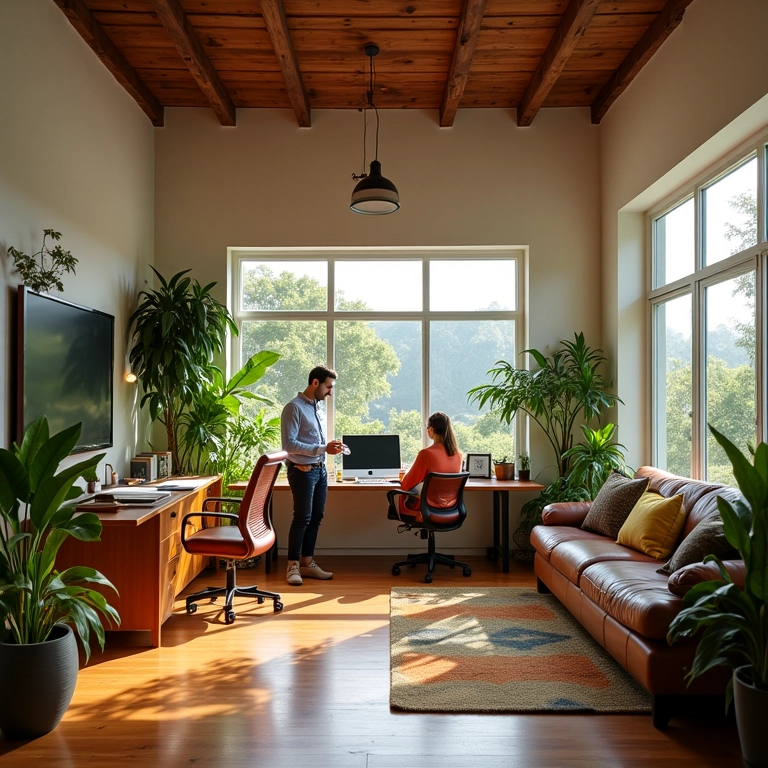Equipe de assistentes técnicos analisando arquivos em escritório.