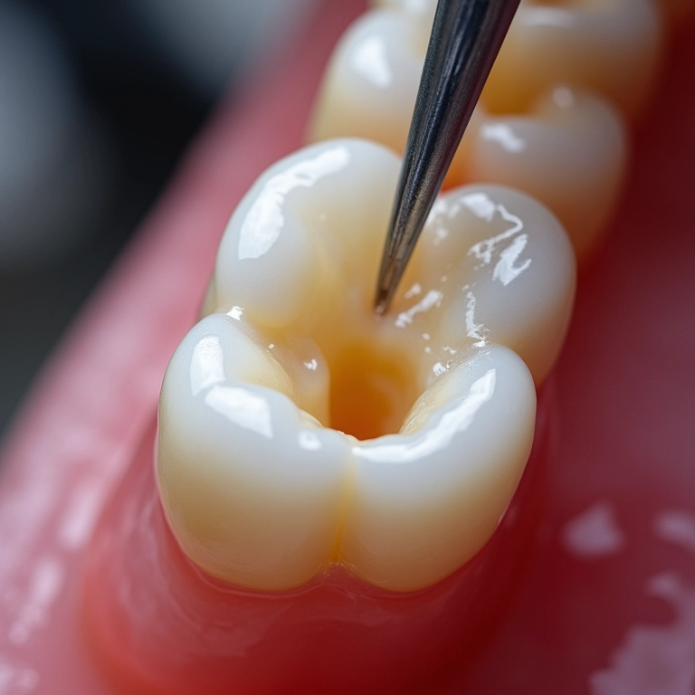 Etapas detalhadas do processo de obturação dentária.