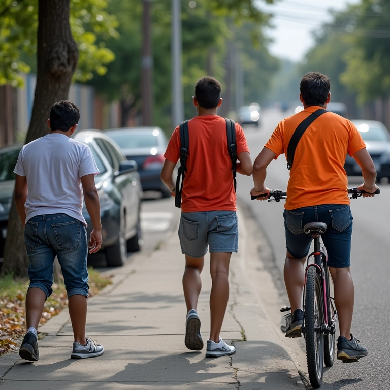 Exemplos de perigos e riscos no dia a dia.