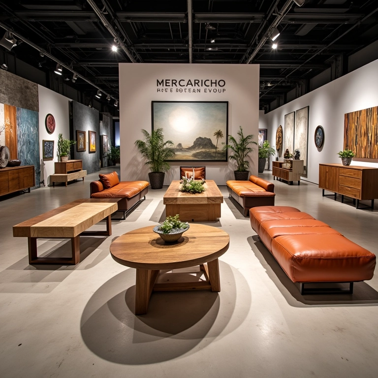 Exposição MADE - Mercado Arte Design com peças de mobiliário exclusivas e design brasileiro.