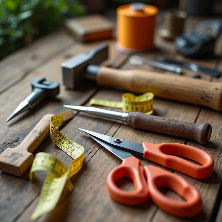 Ferramentas essenciais para fazer uma barraca de lona.