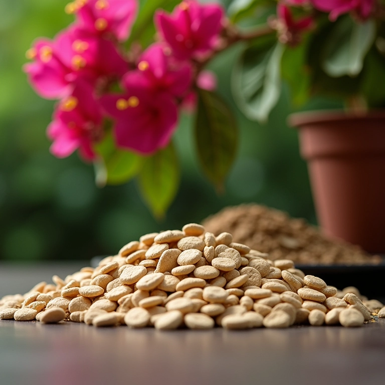 Fertilizante Forth Flores aplicado em vaso de primavera.