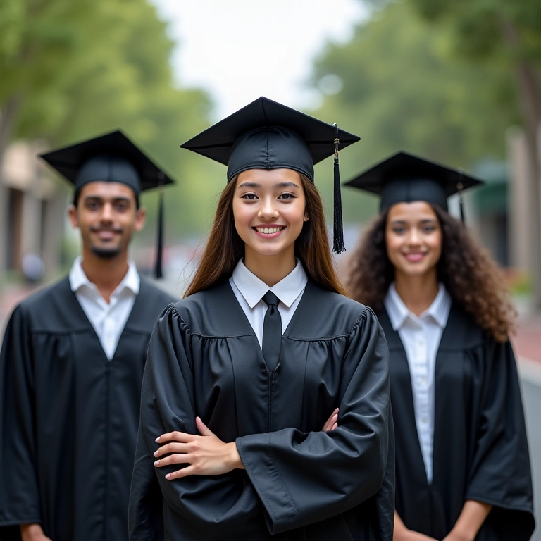 Graduados brasileiros em diferentes níveis de graduação.
