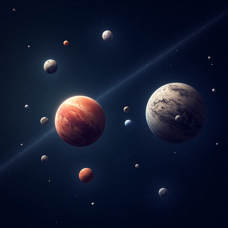 Ilustração comparando a origem dos cometas e asteroides no Sistema Solar.