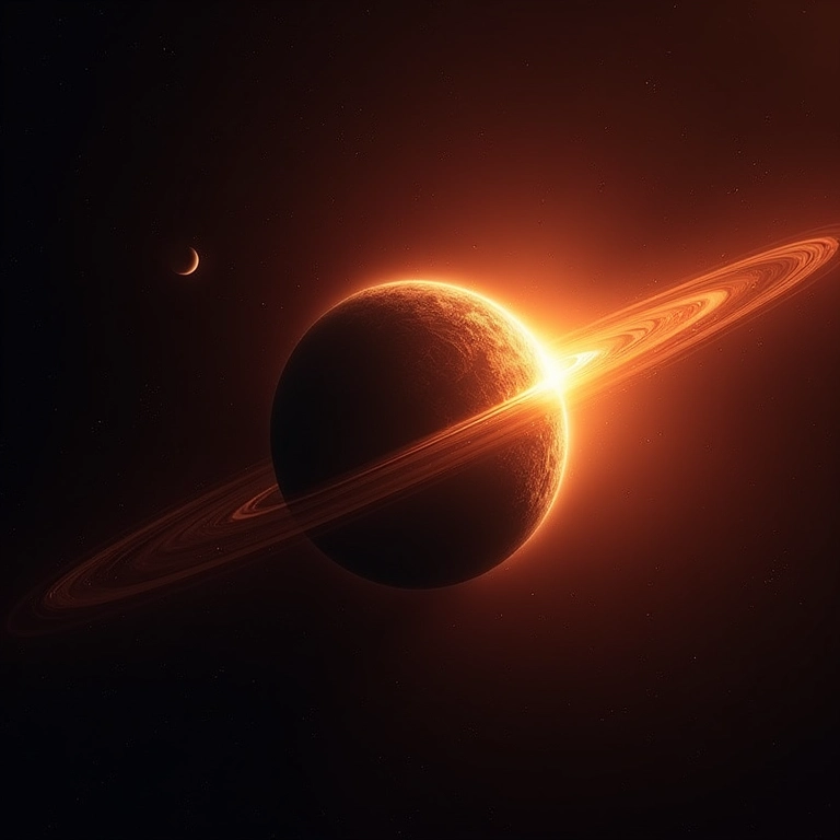 Ilustração da órbita mais circular de um asteroide no cinturão de asteroides.