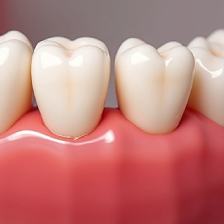 Imagem mostrando desgaste dental, com superfícies dentárias erodidas.