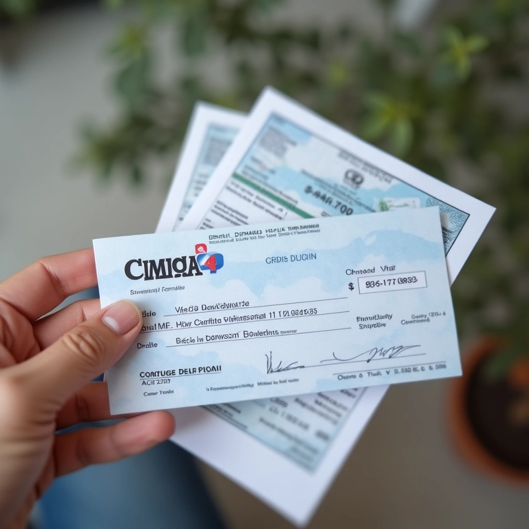Mão segurando cheque de dividendos com o logo da CMIG4, simbolizando ganhos rápidos.