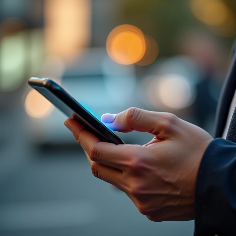 Mãos usando chatbot no celular, finalizando compra no carrinho, mostrando impulso nas vendas.