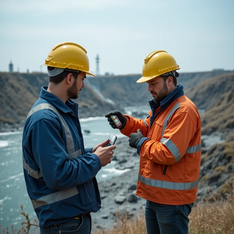 Monitoramento ambiental em um aterro sanitário.