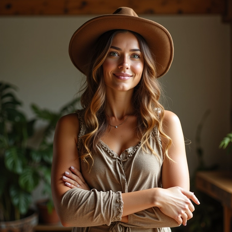Mulher conectando-se com seus valores internos, representando o autoconhecimento.