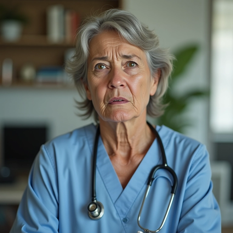 Mulher preocupada conversando com médico sobre as causas da arteriosclerose.