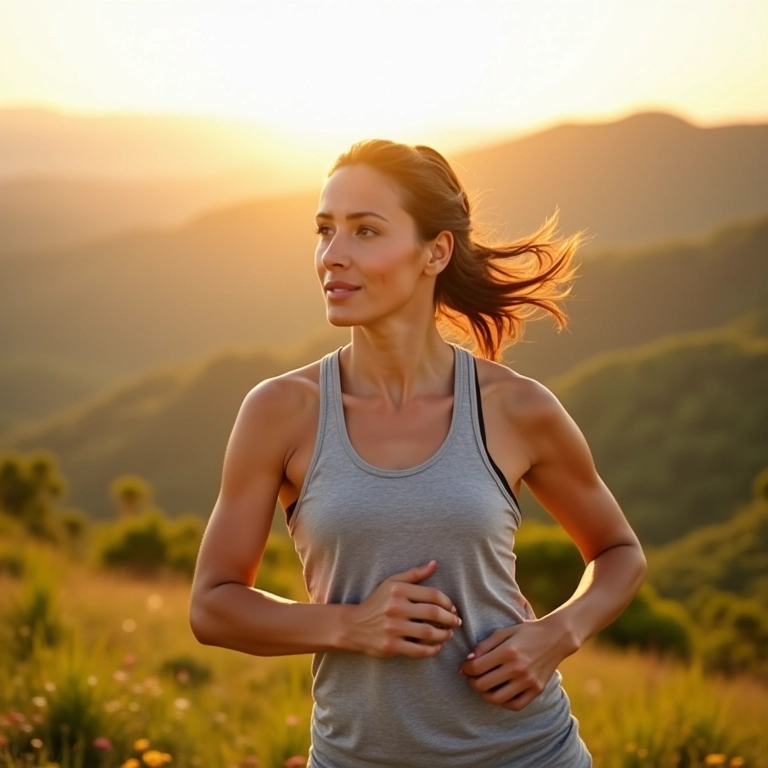 Mulher se exercitando ao ar livre, representando dicas para prevenir doenças arteriais.