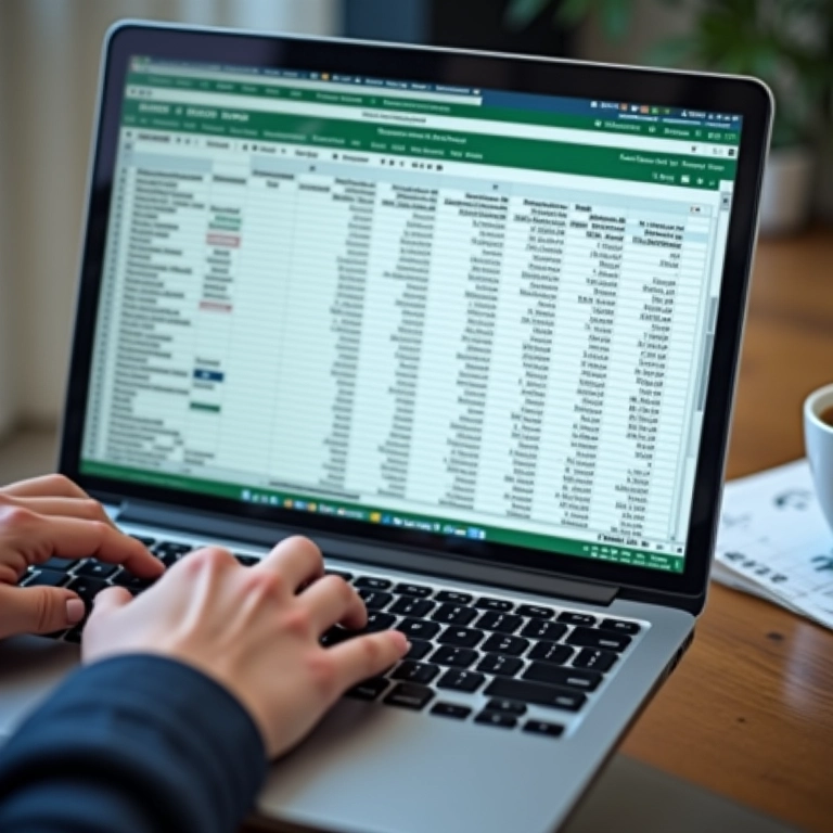 Planilha de orçamento empresarial no Excel.