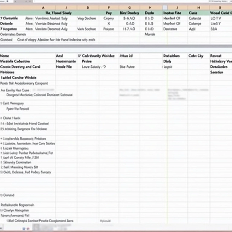 Planilha utilizando diferentes fontes e cores para enfatizar informações essenciais.