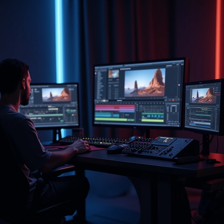 Software de edição de áudio e vídeo.