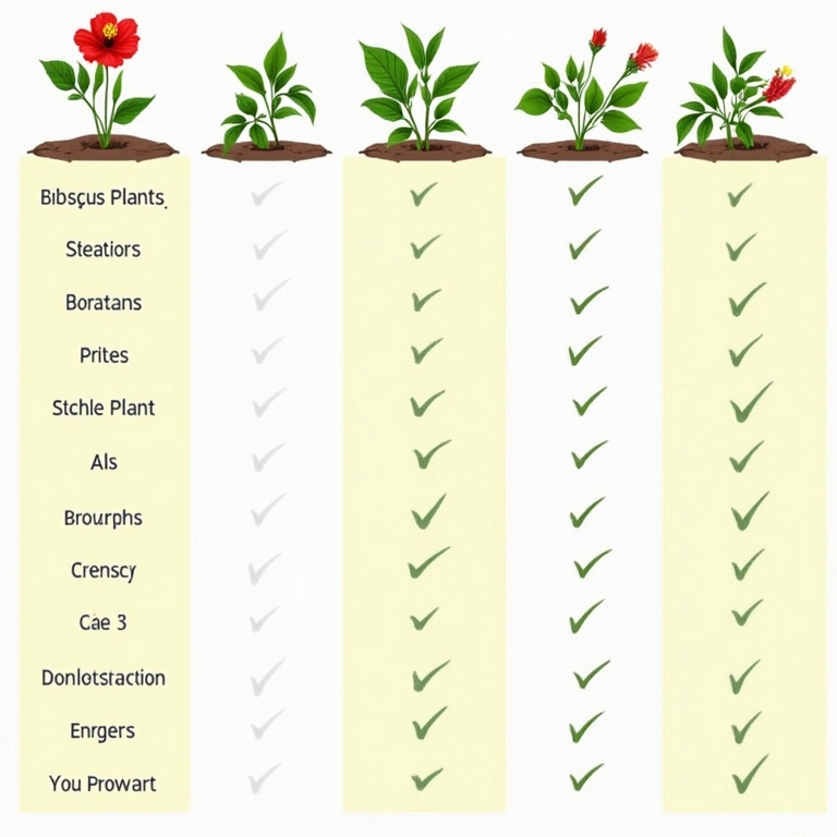 Tabela resumo: como plantar hibisco em galho.