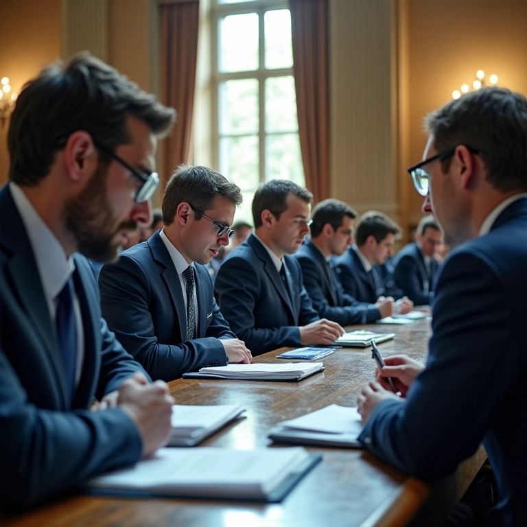 Uma equipe de investigação da CPMI analisando evidências, simbolizando o trabalho conjunto e a busca pela verdade.
