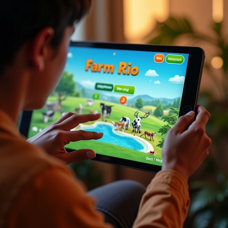 Usuário interagindo com conteúdo interativo e envolvente.