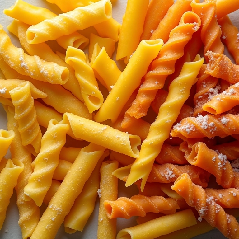 Variedade de tipos de macarrão para usar na receita.