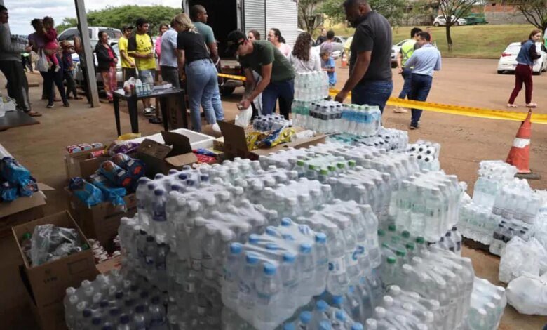 Quartéis dos bombeiros recebem doações para Rio Bonito do Iguaçu
