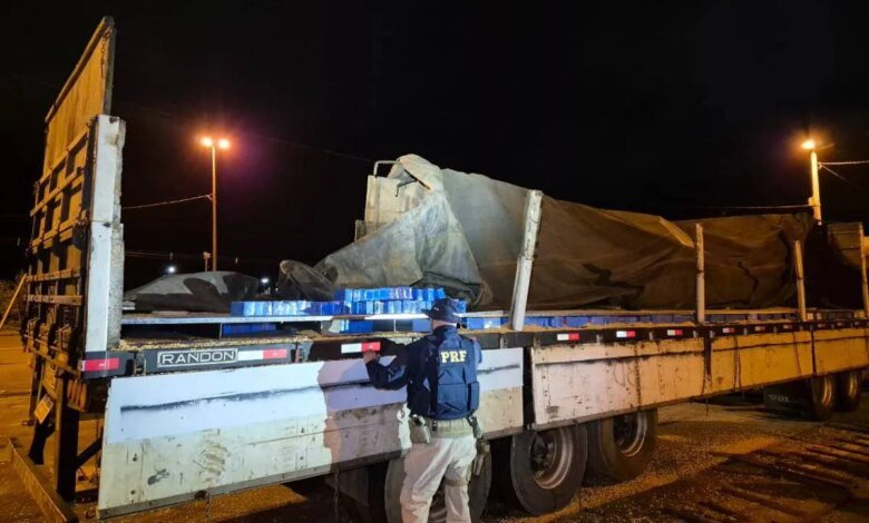 Compartimento secreto em caminhão escondia carga valiosa