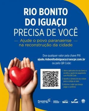 Ajude as vítimas da tempestade em Rio Bonito do Iguaçu com doações de alimentos e itens essenciais para a recuperação - Foto: Divulgação