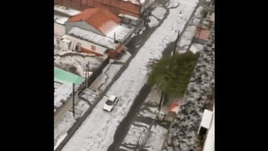 Chuva com forte queda de granizo atinge Ponta Grossa e região