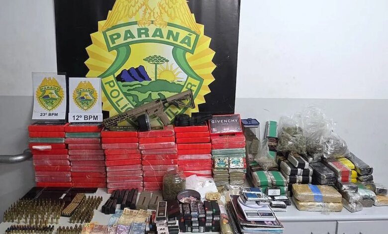 Homem é preso após PM encontrar drogas e um fuzil em Curitiba