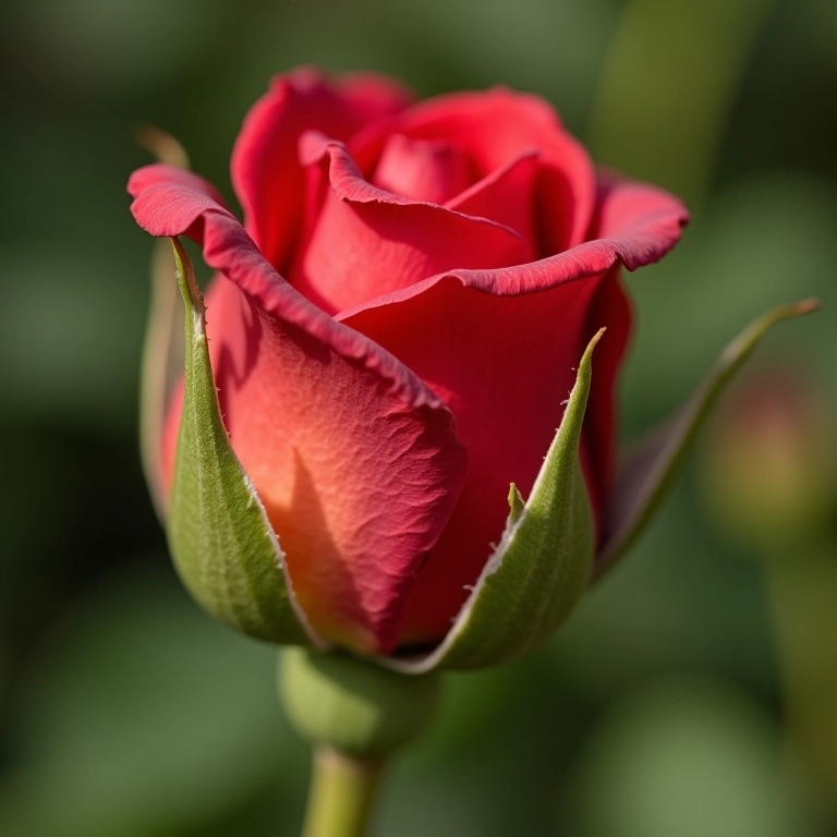 Botão de rosa murchando.